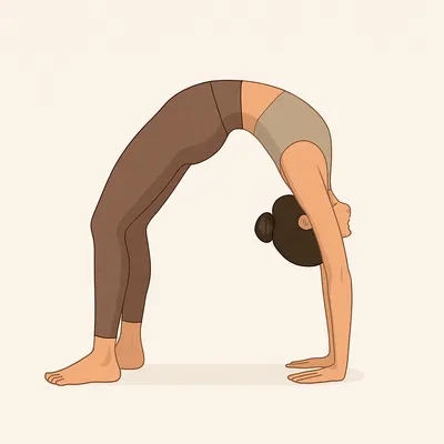 Wheel Pose illustration